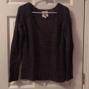 Charcoal gray cable knit sweater